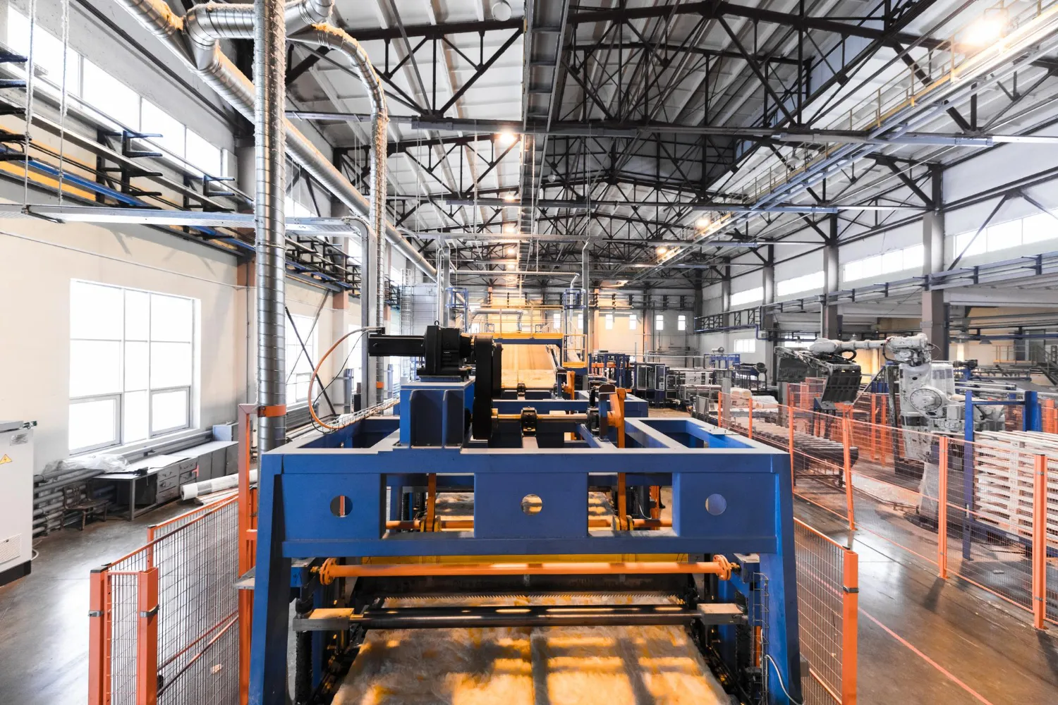 Industrial equipment manufacturing workshop