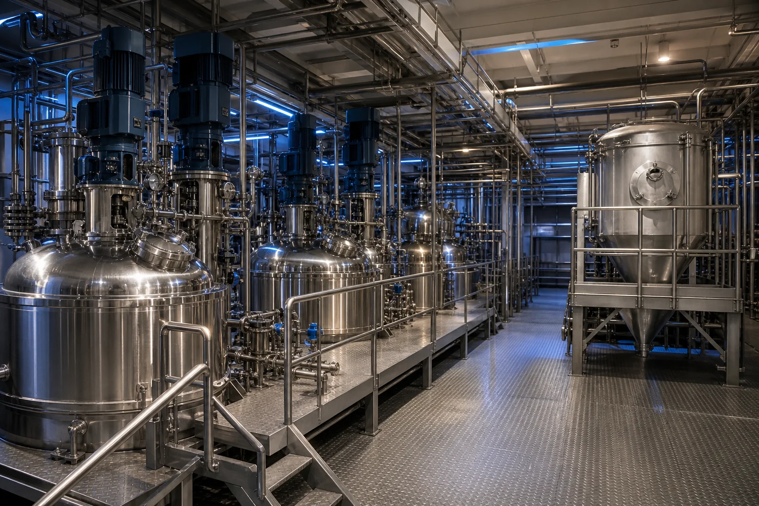 Stainless steel reactors and chemical process equipment