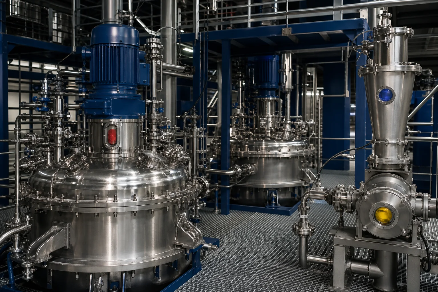 Coating resin and pigment reaction and mixing equipment