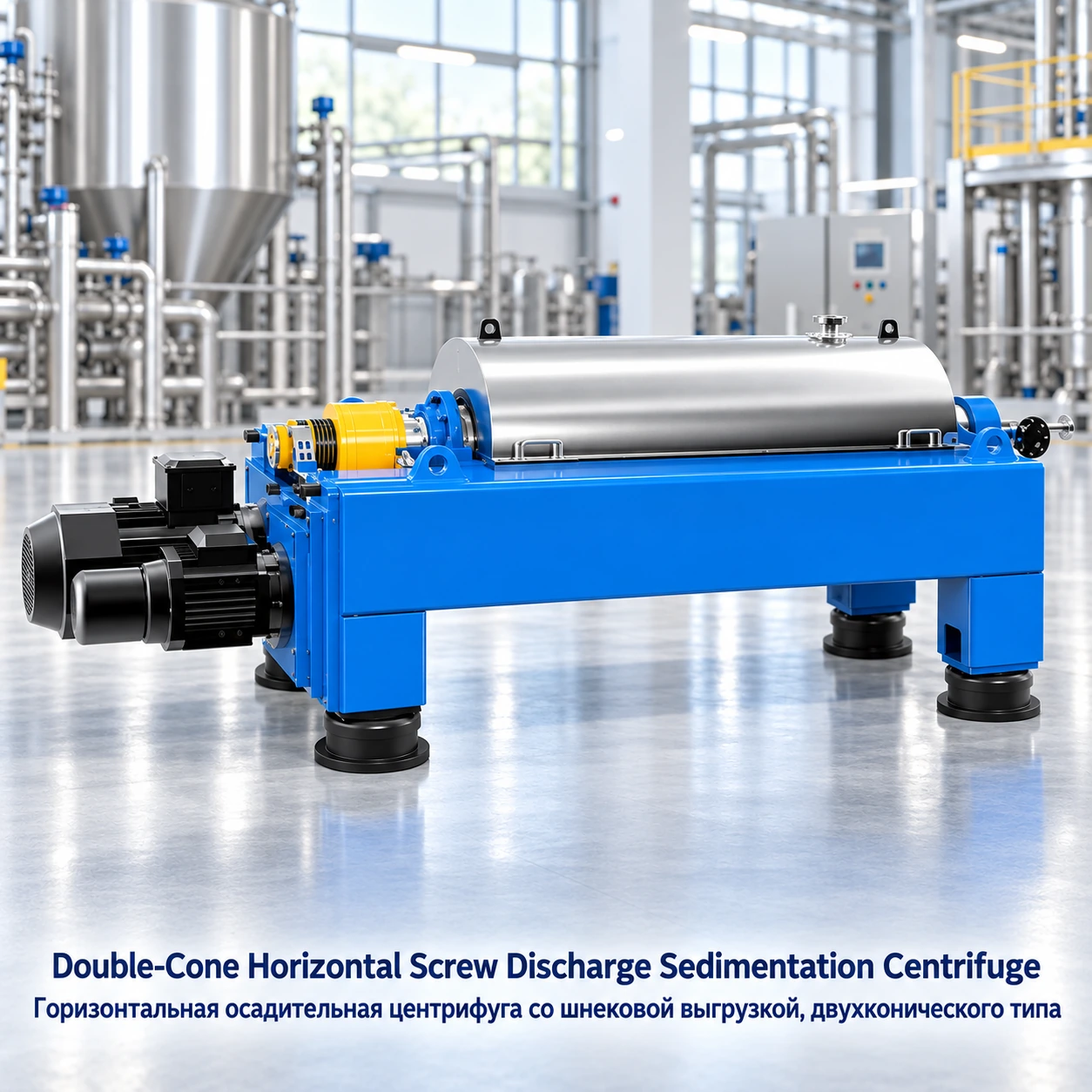 Double-Cone Horizontal Decanter Centrifuge