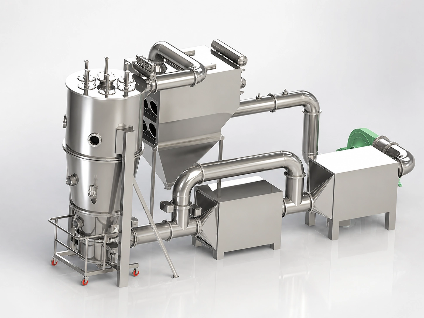 Closed-Loop Fluid Bed Dryer with Solvent Recovery