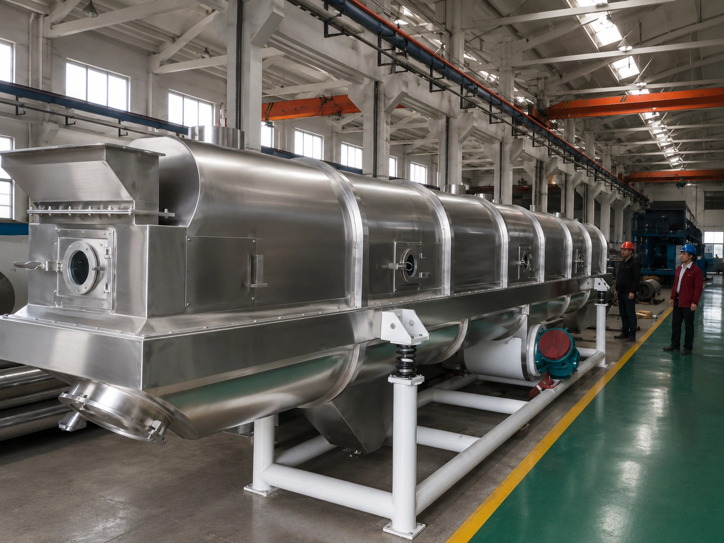 continuous vibrating fluid bed dryer and cooler