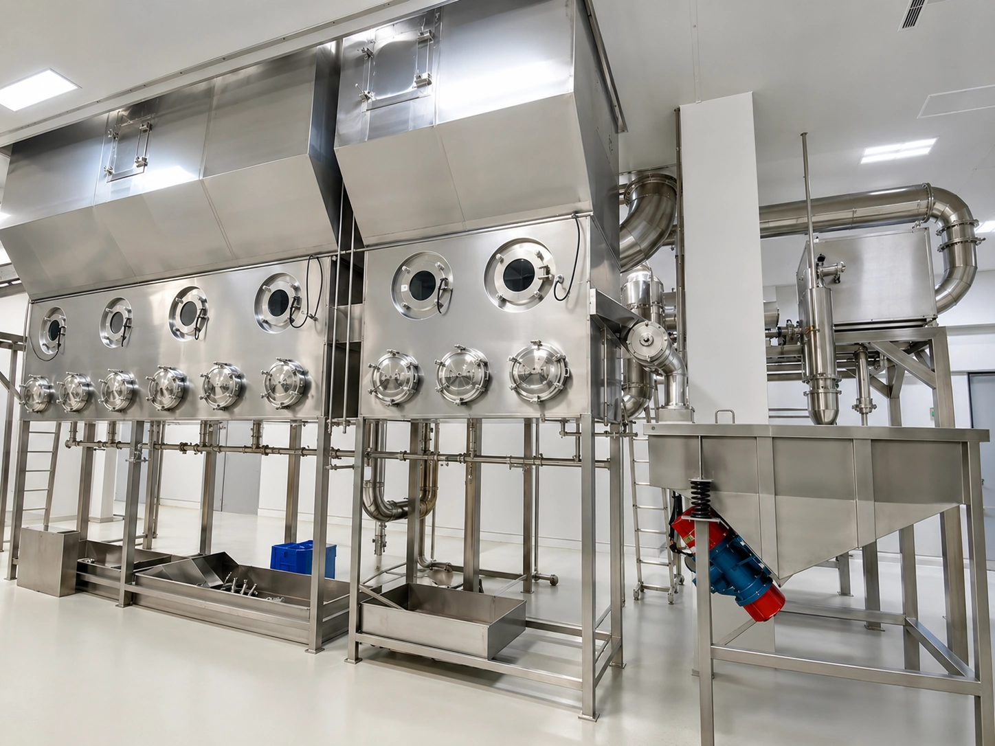 Horizontal Fluid Bed Dryer for Powders and Granules