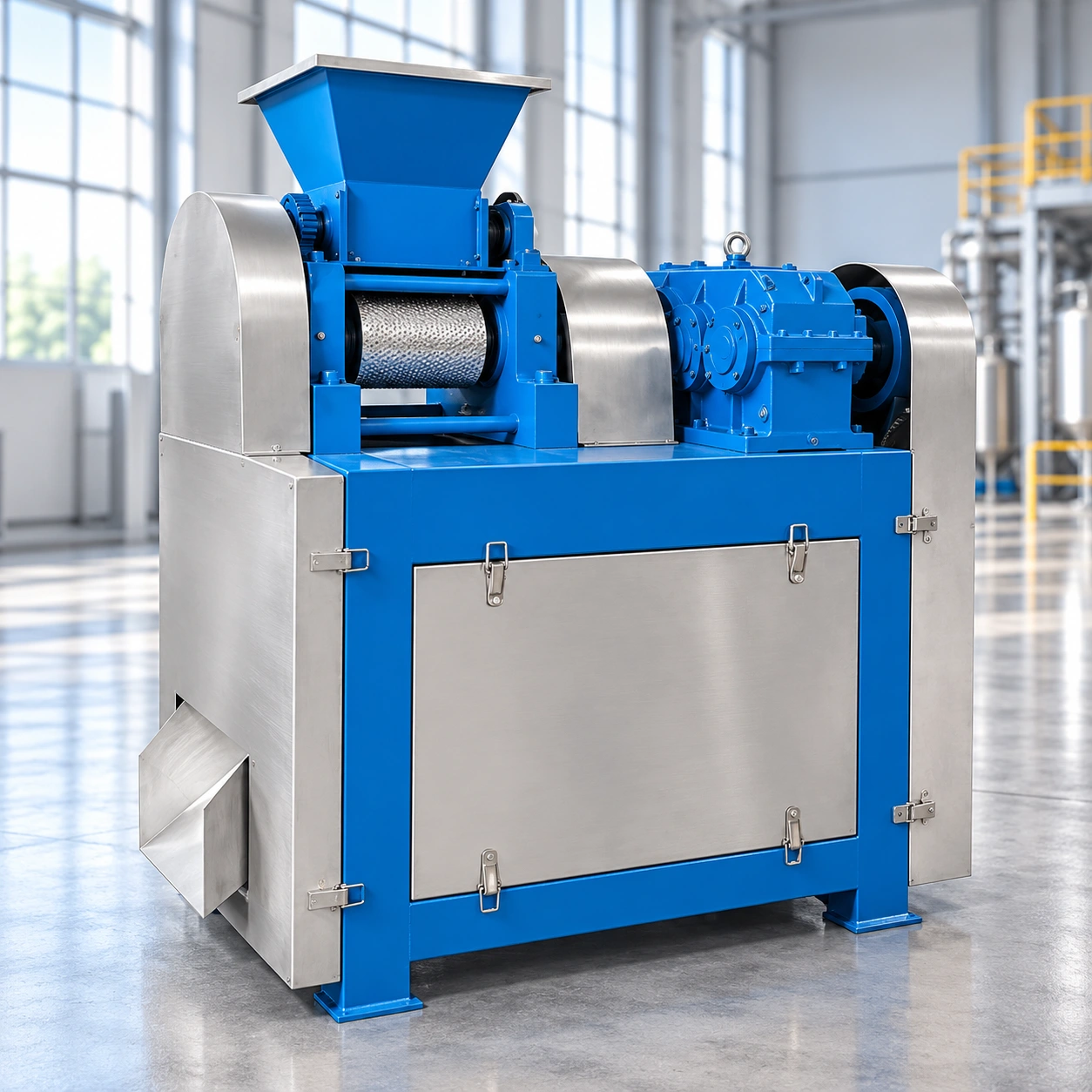 Double-Roll Dry Granulator for Fertilizer and Chemical Powders