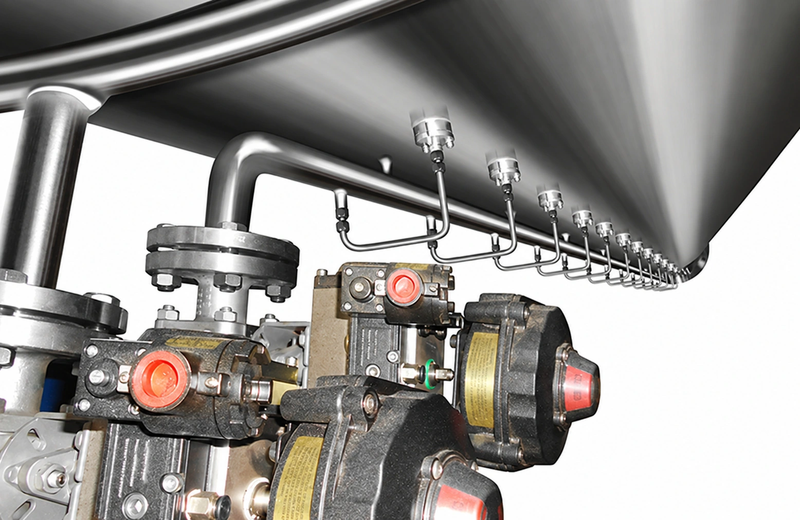 CIP cleaning system for conical screw mixer