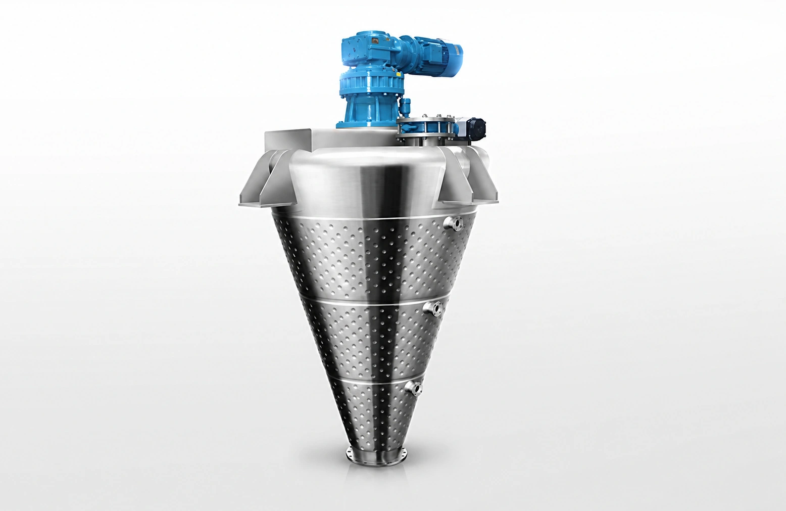 Jacketed conical screw mixer