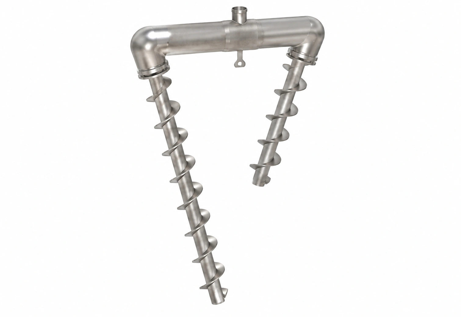Conical mixer screw arrangements