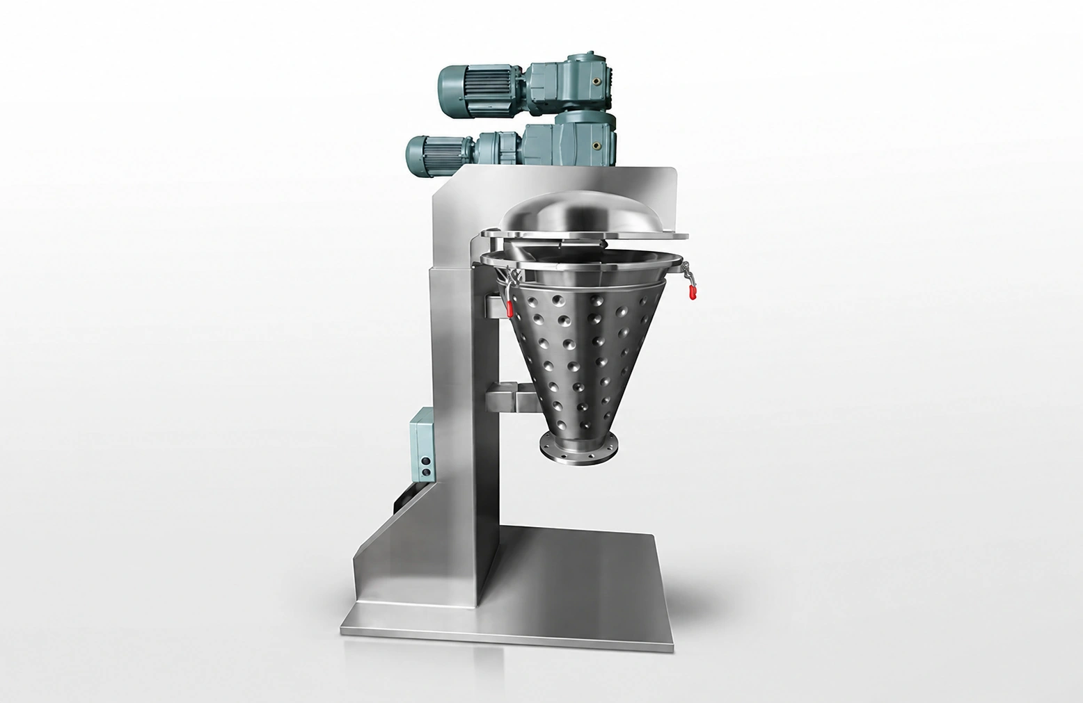 Pull-out conical screw mixer