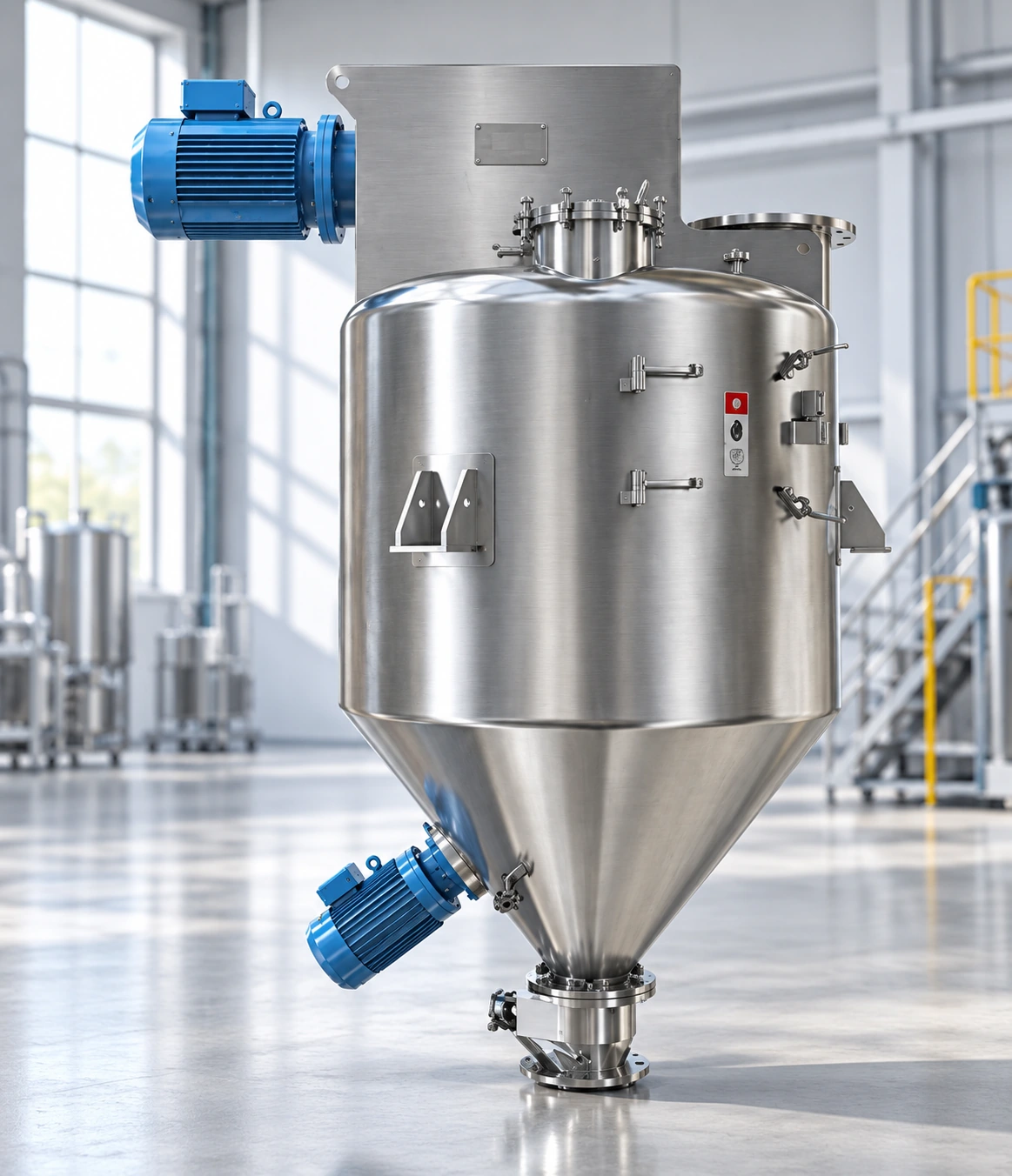 High-Efficiency Vertical Ribbon Mixer with High-Speed Cutters