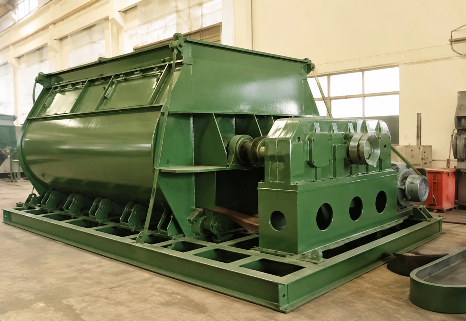 Large-capacity double shaft paddle mixer