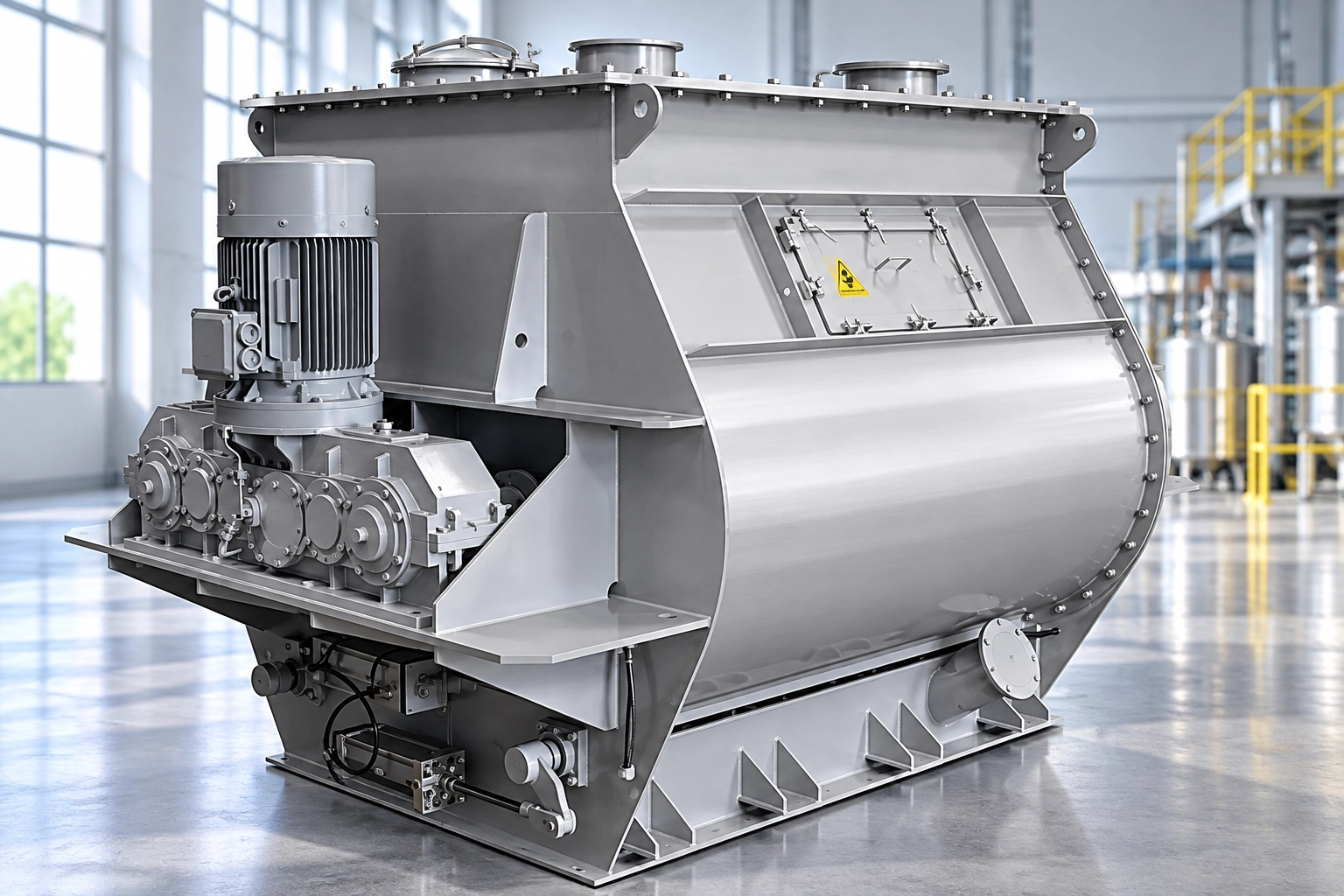 twin shaft paddle mixer gravity free mixer