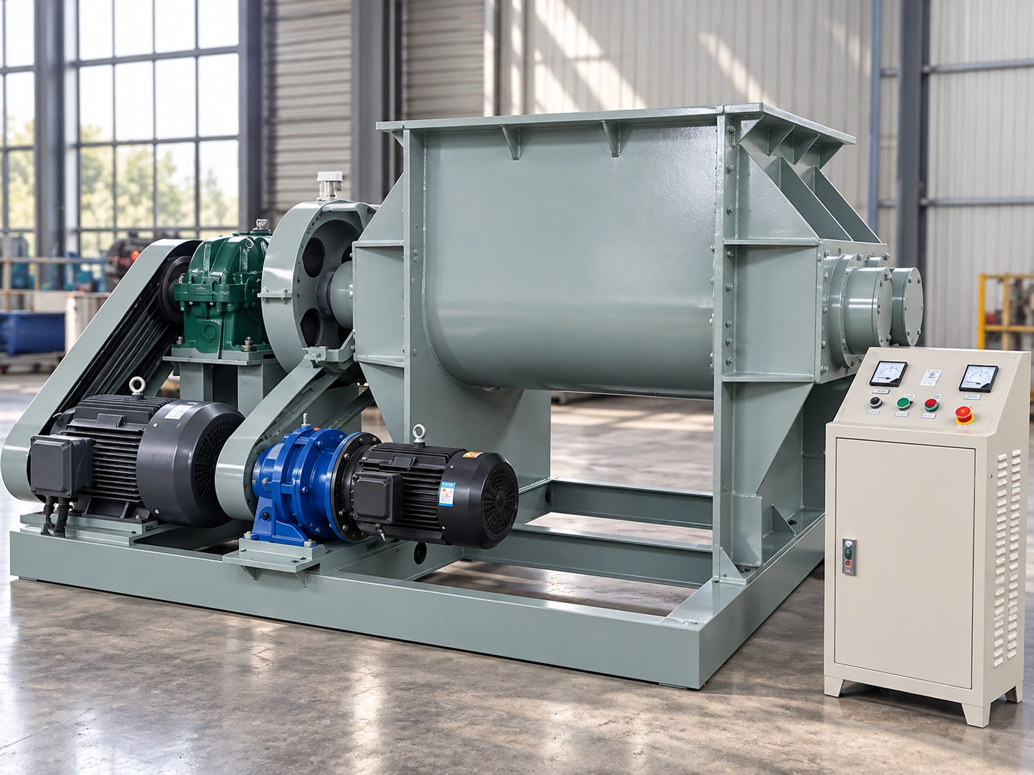 Screw-Discharge Z-Blade Kneader Mixer (500 L)